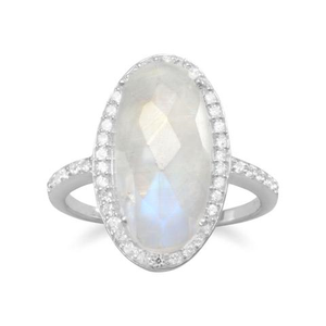 OVAL MOONSTONE RING