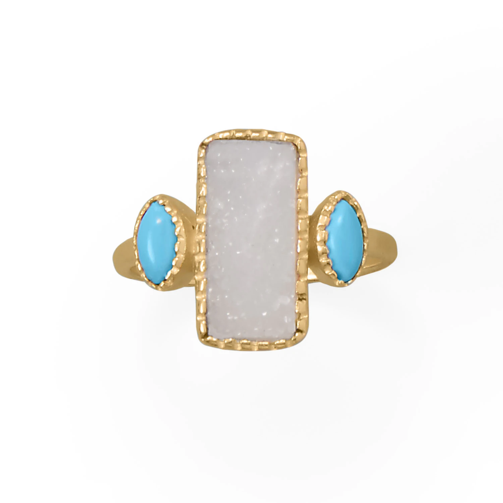 DRUZY/TURQUOISE RING