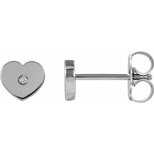 DIAMOND HEART EARRINGS