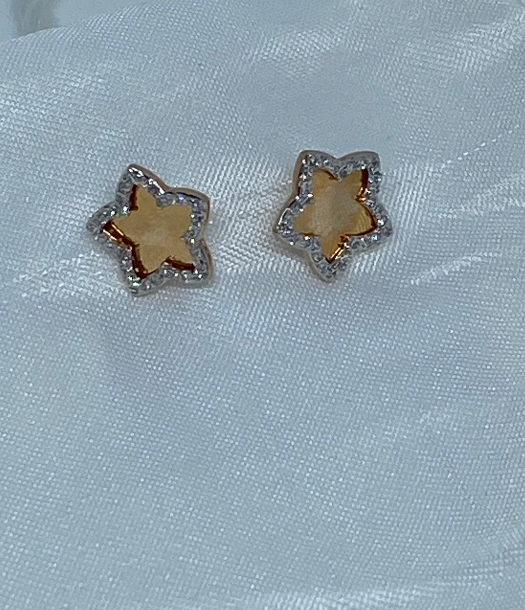 STAR DIAMOND STUD EARRINGS